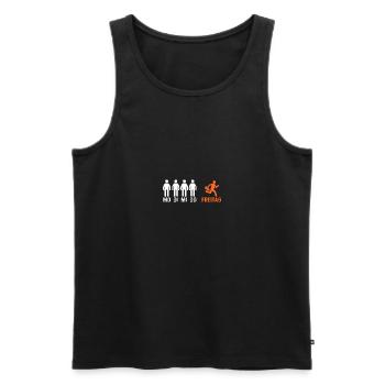 Rettungsschwimmer Bademeister - Männer Premium Bio Tank Top - Schwarz - Vorne - Michal (187cm)