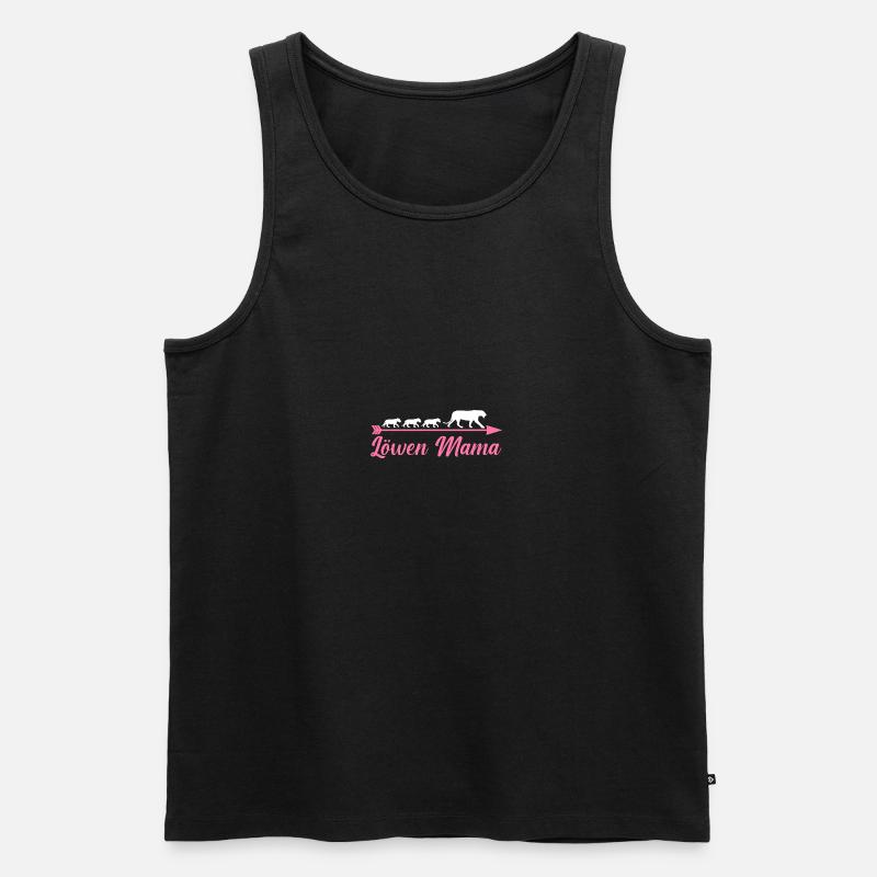 Mutter Löwen Mama - Männer Premium Bio Tank Top - Schwarz