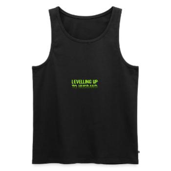 Ehemann Witziger Spruch Hochzeit Geschenk - Männer Premium Bio Tank Top - Schwarz - Vorne - Michal (187cm)