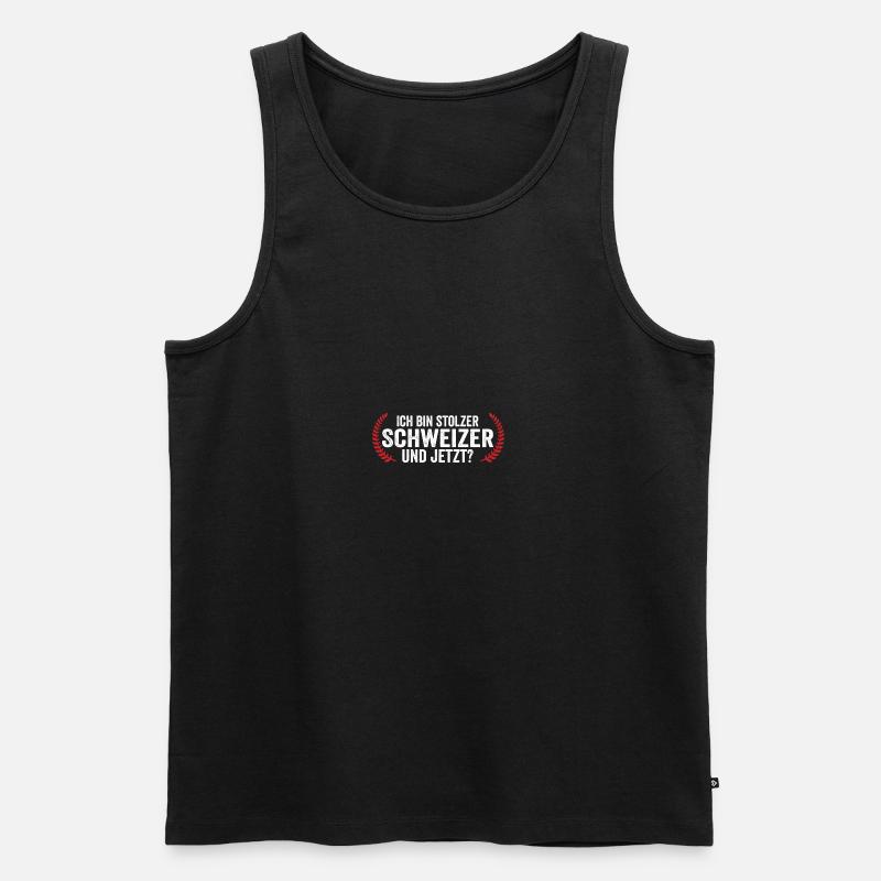 Schweizer Schweiz - Männer Premium Bio Tank Top - Schwarz