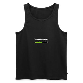 Chargement de Crypto Millionaire - Débardeur bio Premium Homme - noir - Devant - AI Model Male 178 light (178cm)