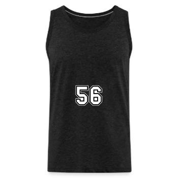 56 USA - Männer Premium Bio Tank Top - Anthrazit - Vorne - Alexander (188cm)