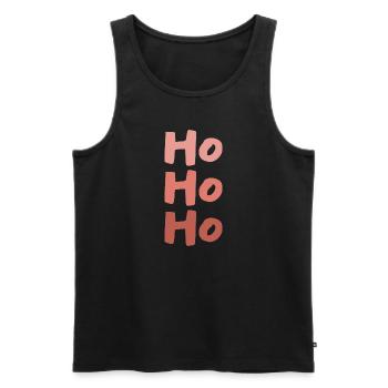 Ho Ho Ho - Men's Premium Organic Tank Top - black - Front - Michal (187cm)