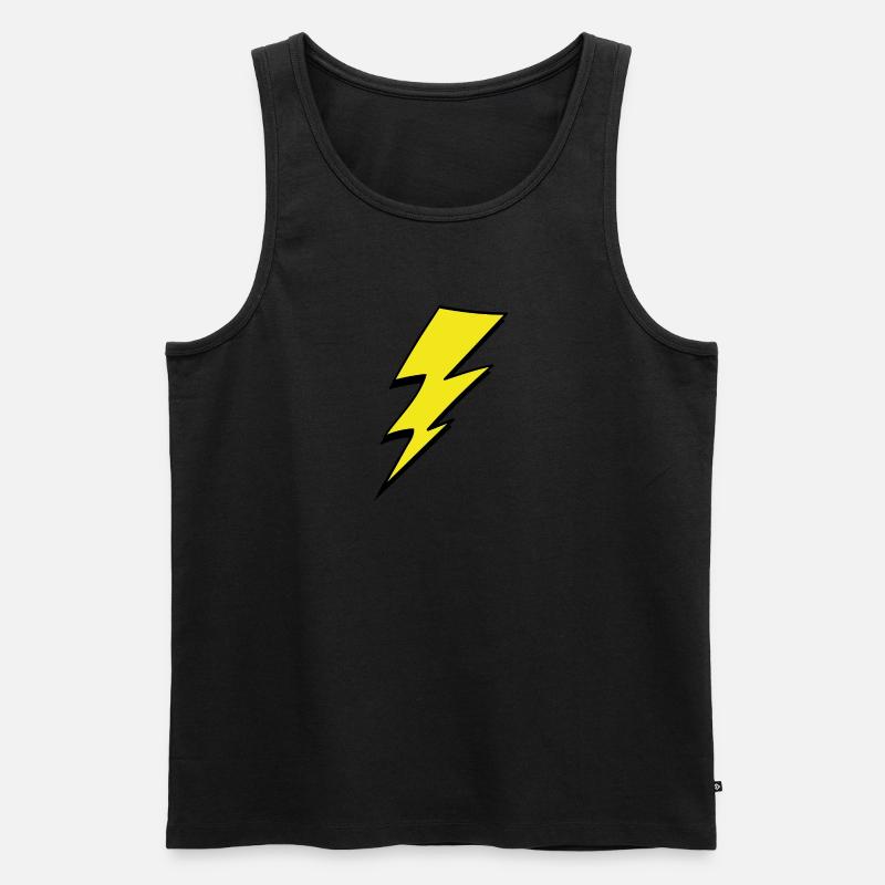 Blitz - Männer Premium Bio Tank Top - Schwarz