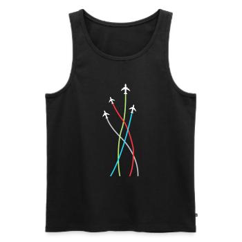 Pilot Fliegen Jet Flugzeuge Flugzeuge Geschen - Männer Premium Bio Tank Top - Schwarz - Vorne - Michal (187cm)