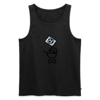 Argentine Bebé Fútbol Fan - Débardeur bio Premium Homme - noir - Devant - AI Model Male 178 light (178cm)