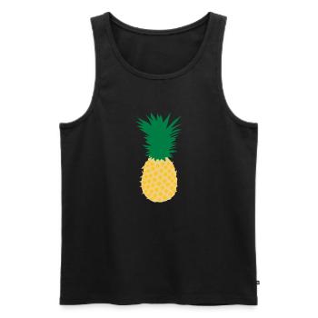 Ananas - Débardeur bio Premium Homme - noir - Devant - AI Model Male 178 light (178cm)
