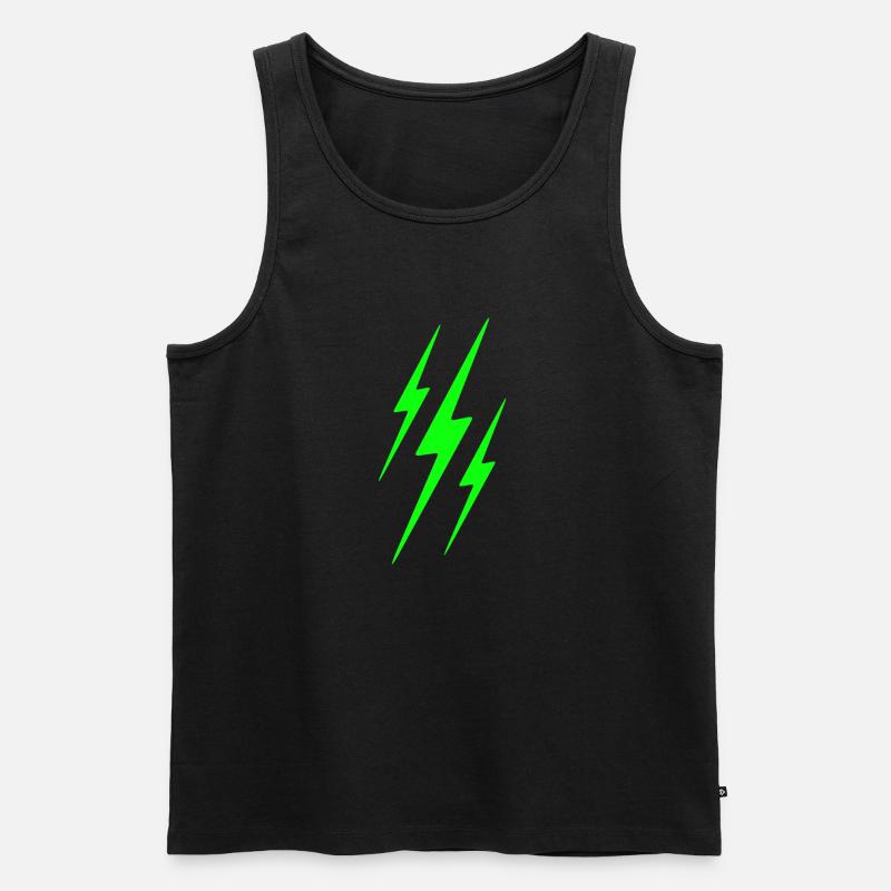 grün blinkt - Männer Premium Bio Tank Top - Schwarz