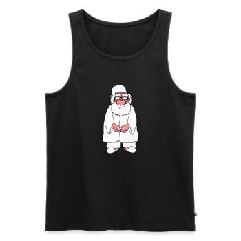 opa alt grossvater schlafanzug mantel muetze muede - Männer Premium Bio Tank Top - Schwarz - Vorne - AI Model Male 178 light (178cm)