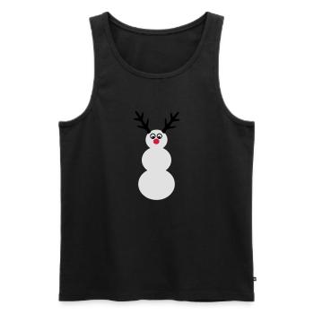hiver bonhomme de neige - Débardeur bio Premium Homme - noir - Devant - Michal (187cm)