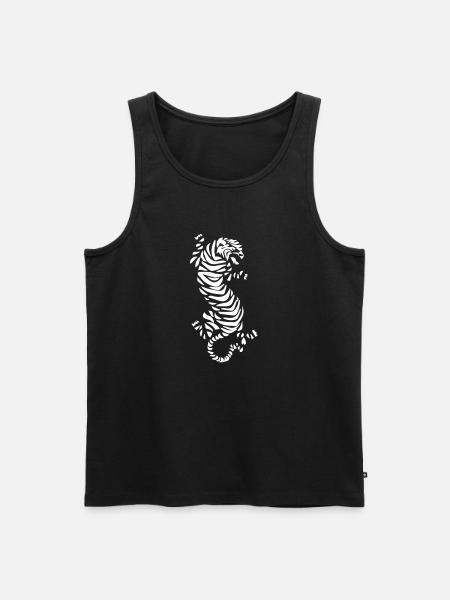 tiger - Männer Premium Bio Tank Top - Schwarz