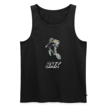 bmx - Men's Premium Organic Tank Top - black - Front - Michal (187cm)