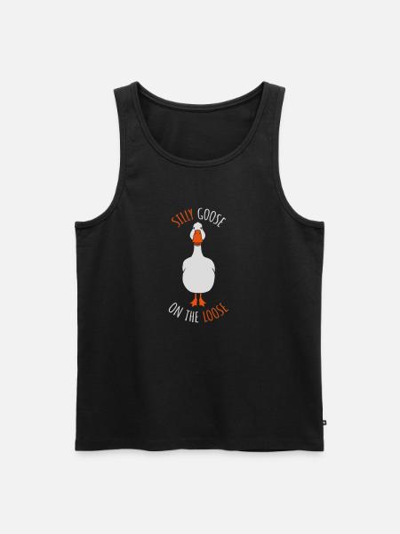 goose on the loose - Men's Premium Organic Tank Top - black