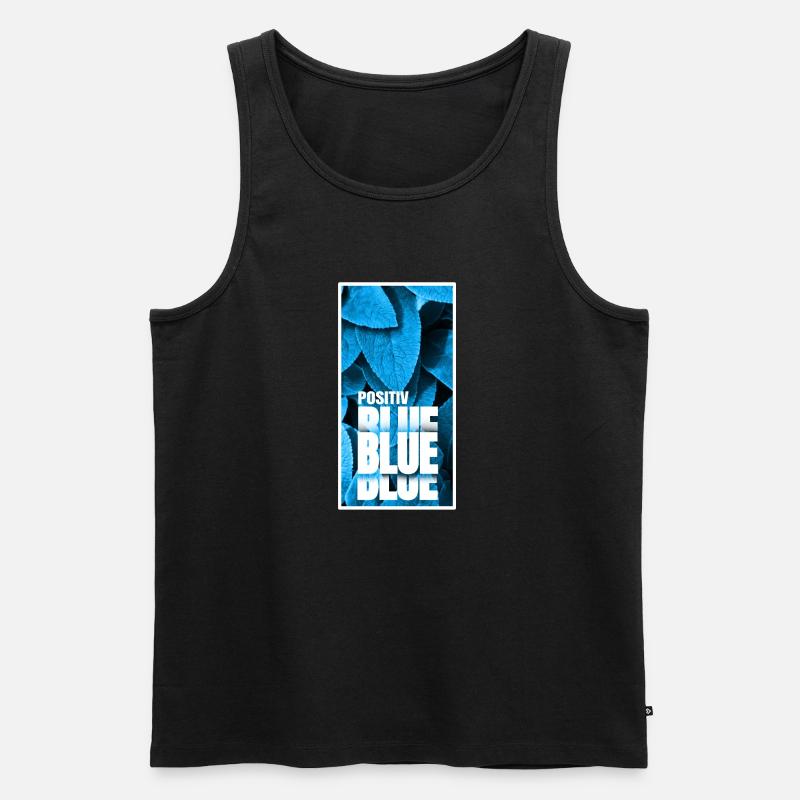 Positiv BLUE Mint - Männer Premium Bio Tank Top - Schwarz