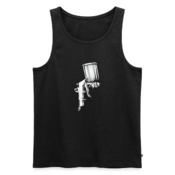 Body Painter Car Painter Painter - Débardeur bio Premium Homme - noir - Devant - AI Model Male 178 light (178cm)
