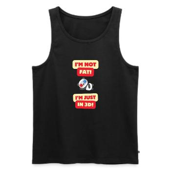 I Am Not Fat, I am Just In 3D Panda - Men's Premium Organic Tank Top - black - Front - Michal (187cm)