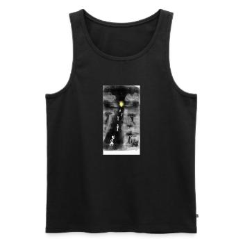 der Weg - Männer Premium Bio Tank Top - Schwarz - Vorne - Michal (187cm)