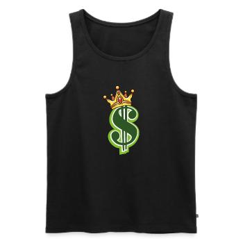 Money King - Männer Premium Bio Tank Top - Schwarz - Vorne - Michal (187cm)