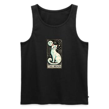 The Moon Tarot - Men's Premium Organic Tank Top - black - Front - AI Model Male 178 light (178cm)