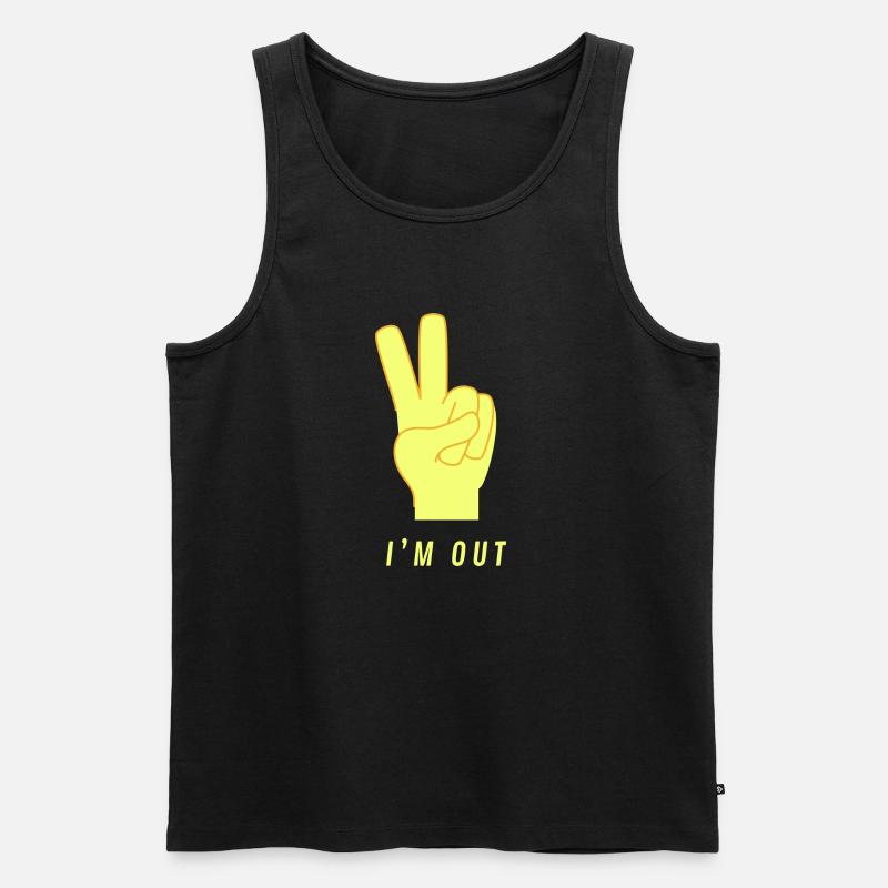 I'm out - Männer Premium Bio Tank Top - Schwarz