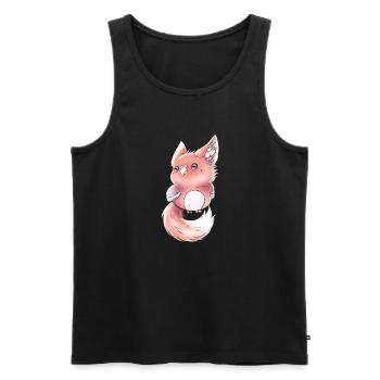 Lupifowl peach edition - Männer Premium Bio Tank Top - Schwarz - Vorne - Michal (187cm)