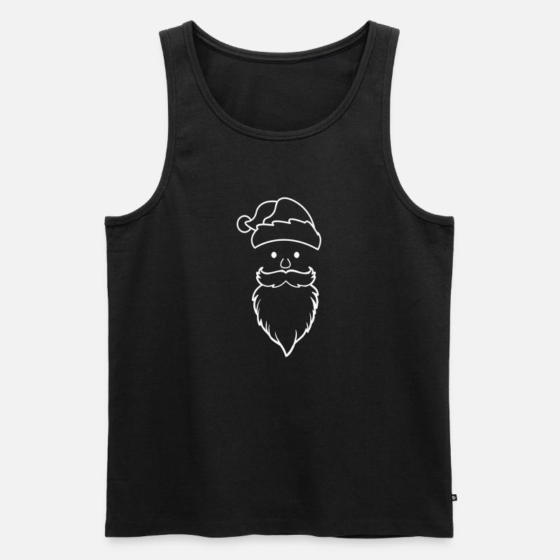 weihnachtsmann gesicht - Männer Premium Bio Tank Top - Schwarz