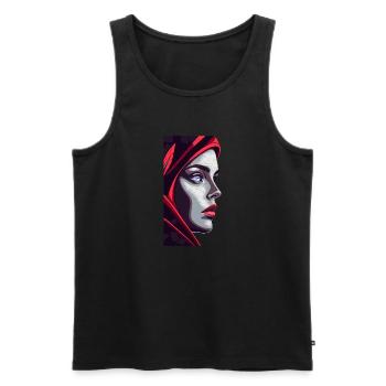 MY WOMAN - Men's Premium Organic Tank Top - black - Front - Michal (187cm)