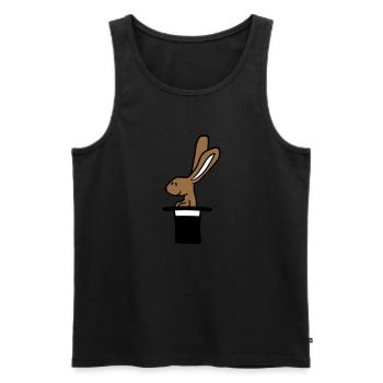 Hase Zylinder Hut Zauberer Kaninchen zaubern süß - Männer Premium Bio Tank Top - Schwarz - Vorne - AI Model Male 178 light (178cm)