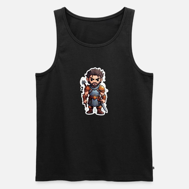 The Worrior - Männer Premium Bio Tank Top - Schwarz