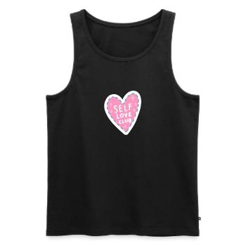 Self Love Club - Men's Premium Organic Tank Top - black - Front - AI Model Male 178 light (178cm)