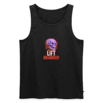 Heben Sie den Schädel wie ein Biest an - Männer Premium Bio Tank Top - Schwarz - Vorne - AI Model Male 178 light (178cm)