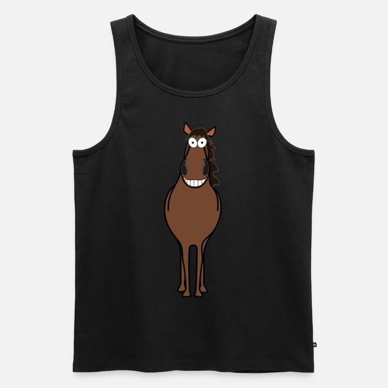 Pferd comic - Männer Premium Bio Tank Top - undefined