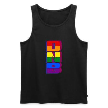 DNB Vert Original Junglist Drum n Bass Pride - Männer Premium Bio Tank Top - Schwarz - Vorne - AI Model Male 178 light (178cm)