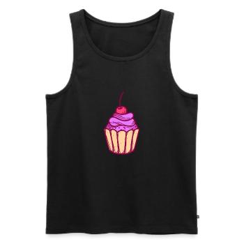 Cupcake muffin sweet sugar candy tarts - Men's Premium Organic Tank Top - black - Front - AI Model Male 178 light (178cm)