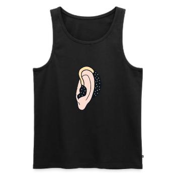Hearing aid Hearing impaired, deaf and hard of hea - Men's Premium Organic Tank Top - black - Front - AI Model Male 178 light (178cm)