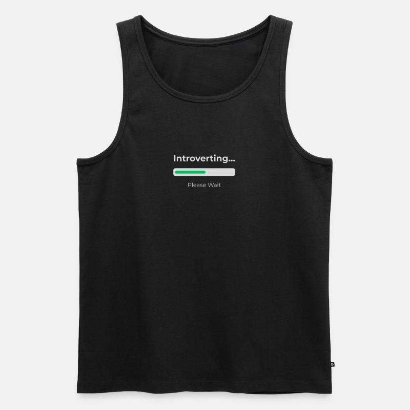 Introvert Loading - Men's Premium Organic Tank Top - black