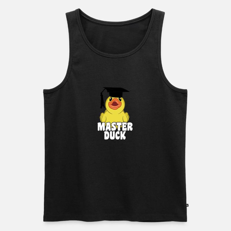 Master Duck Student Spruch - Männer Premium Bio Tank Top - Schwarz