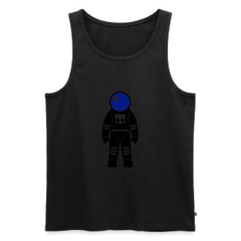 Astronaut - Männer Premium Bio Tank Top - Schwarz - Vorne - Michal (187cm)