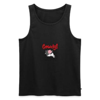 Cowdy2 - Débardeur bio Premium Homme - noir - Devant - Michal (187cm)