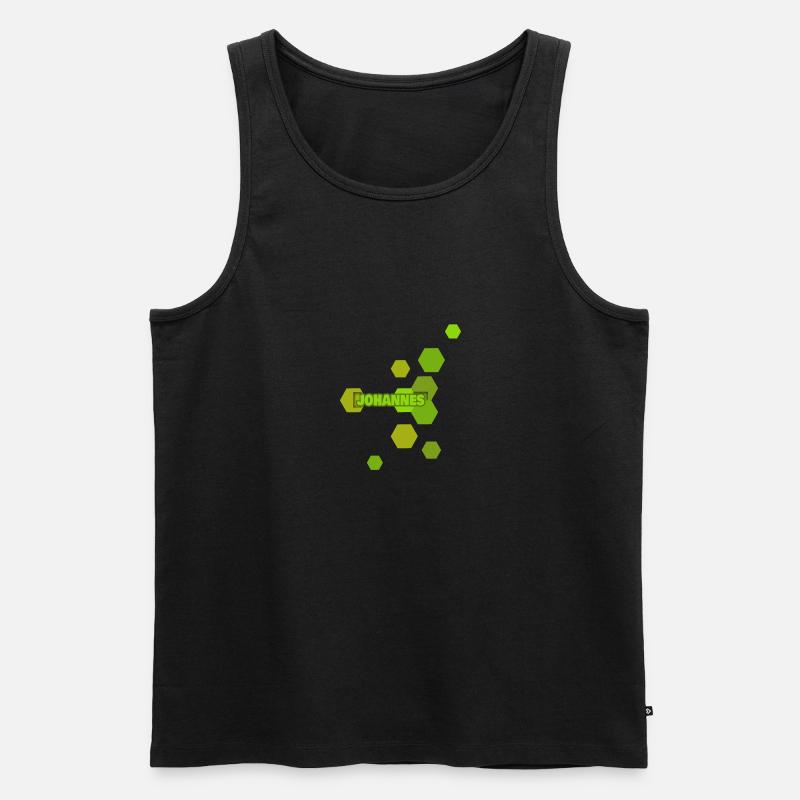 Johannes - Männer Premium Bio Tank Top - Schwarz