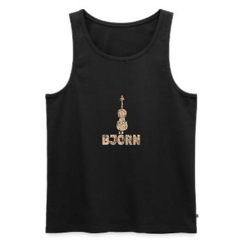 Bratsche Björn - Männer Premium Bio Tank Top - Schwarz - Vorne - AI Model Male 178 light (178cm)