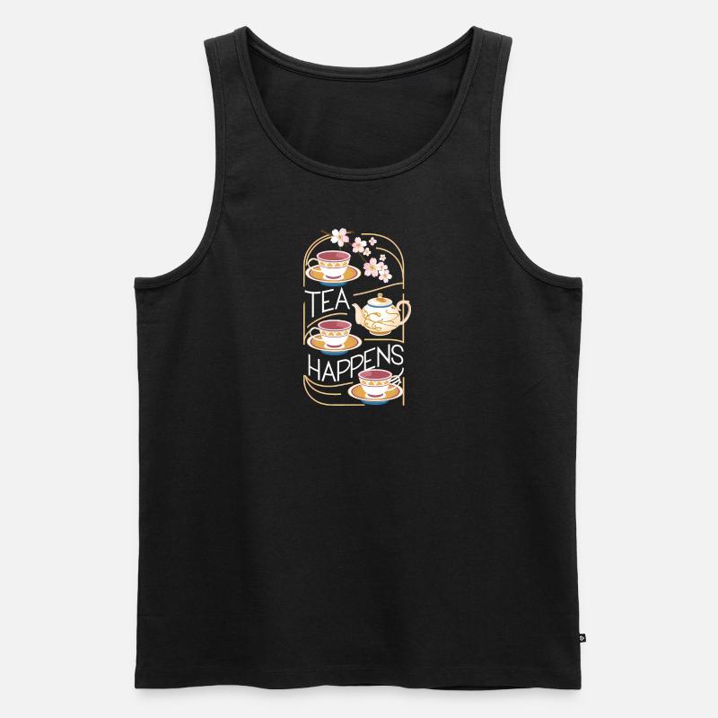 Tee passiert - Männer Premium Bio Tank Top - Schwarz