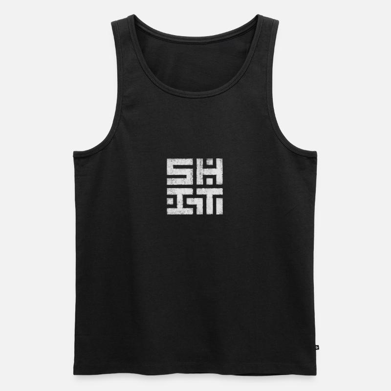 Scheisse - Männer Premium Bio Tank Top - Schwarz