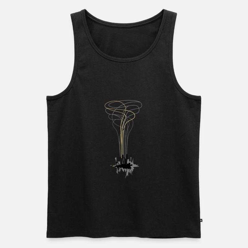 Metropole - Männer Premium Bio Tank Top - Schwarz