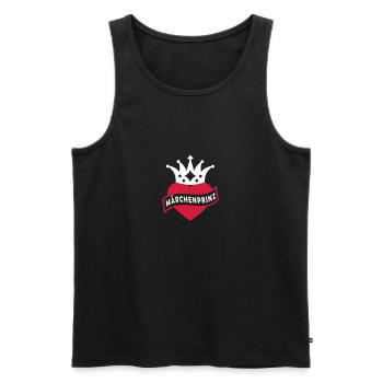 Avec Heart & Crown - PRINCE CHARMANT - Débardeur bio Premium Homme - noir - Devant - AI Model Male 178 light (178cm)