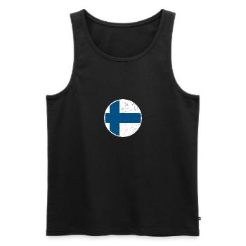 Finlande Drapeau finlandais Finn - Débardeur bio Premium Homme - noir - Devant - Michal (187cm)