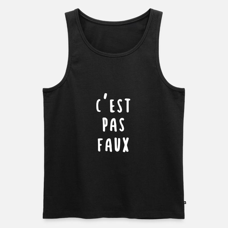 ZITAT IT'S NOT WRONG BLACK - Männer Premium Bio Tank Top - Schwarz