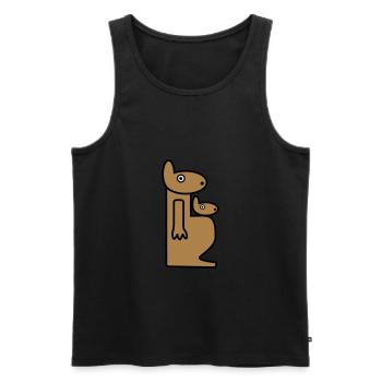 Kangaroo Pregnancy Pregnant Mother Baby Child - Men's Premium Organic Tank Top - black - Front - Michal (187cm)