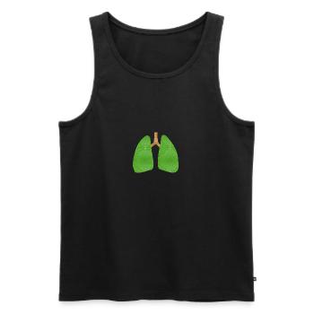 Green lung - Men's Premium Organic Tank Top - black - Front - AI Model Male 178 light (178cm)