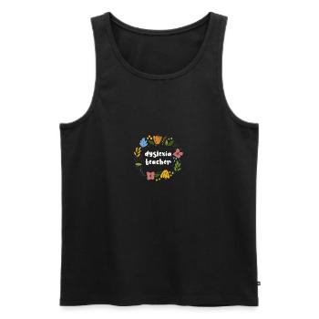 Dyslexia Teacher Dyslexia Gift - Men's Premium Organic Tank Top - black - Front - AI Model Male 178 light (178cm)